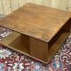 Square teak coffee table on wheels from the 70s by G-Plan