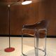 Chaise vintage en cuir et chrome vers 1970