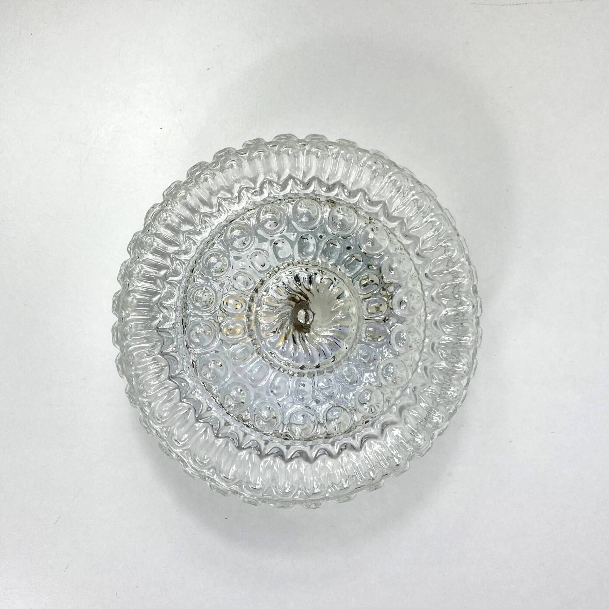 Wall light ceiling lamp glass minimalist 1970 1980 seventies eighties
