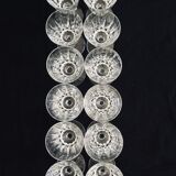 Set of 12 glasses of white wine in Crystal of Saint Louis model Guernsey