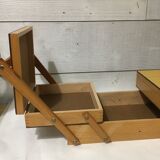Wood sewing box
