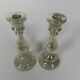 Set of 2 mercury candlesticks, circa 1900 (poor man's silver)