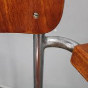 Bauhaus cantilever armchair in chrome tubular steel and beech, 1930s