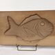 Cake mold - Kashigata - carp - Japan, Showa. Carved cherry tree. ob17
