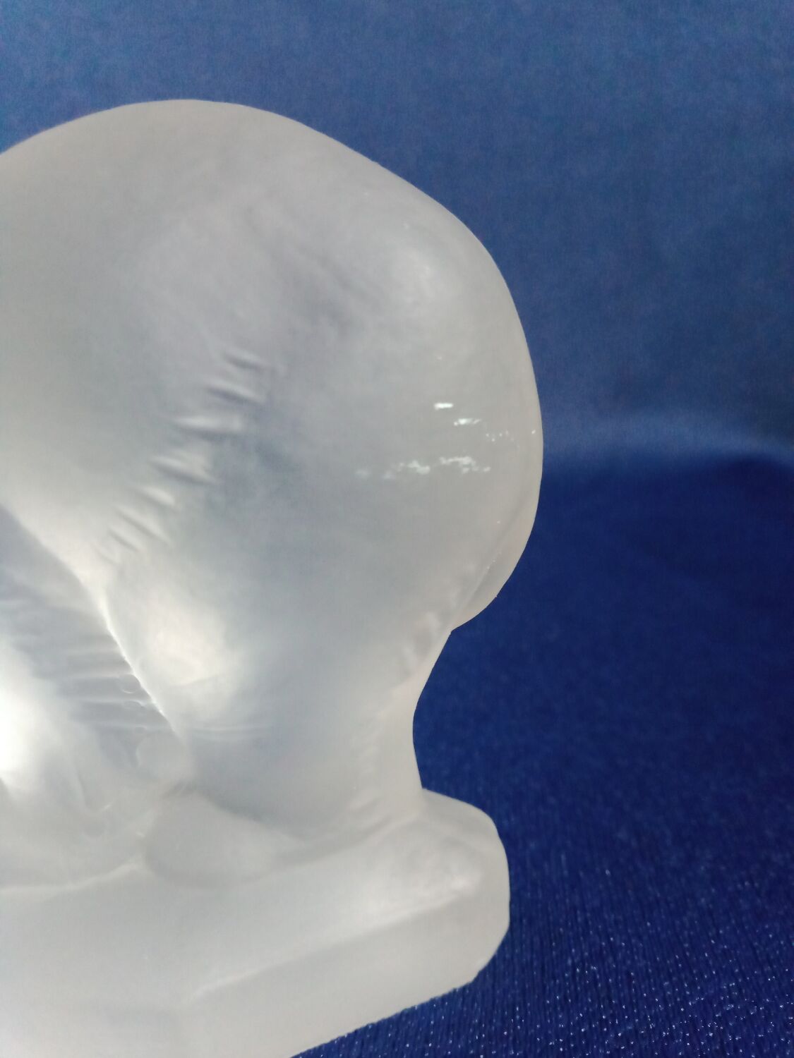 Frosted Glass Bear Paperweight