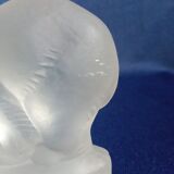 Frosted Glass Bear Paperweight