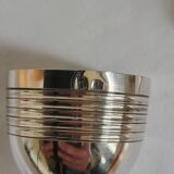 Egg Cup and Small Spoon in Silver Metal