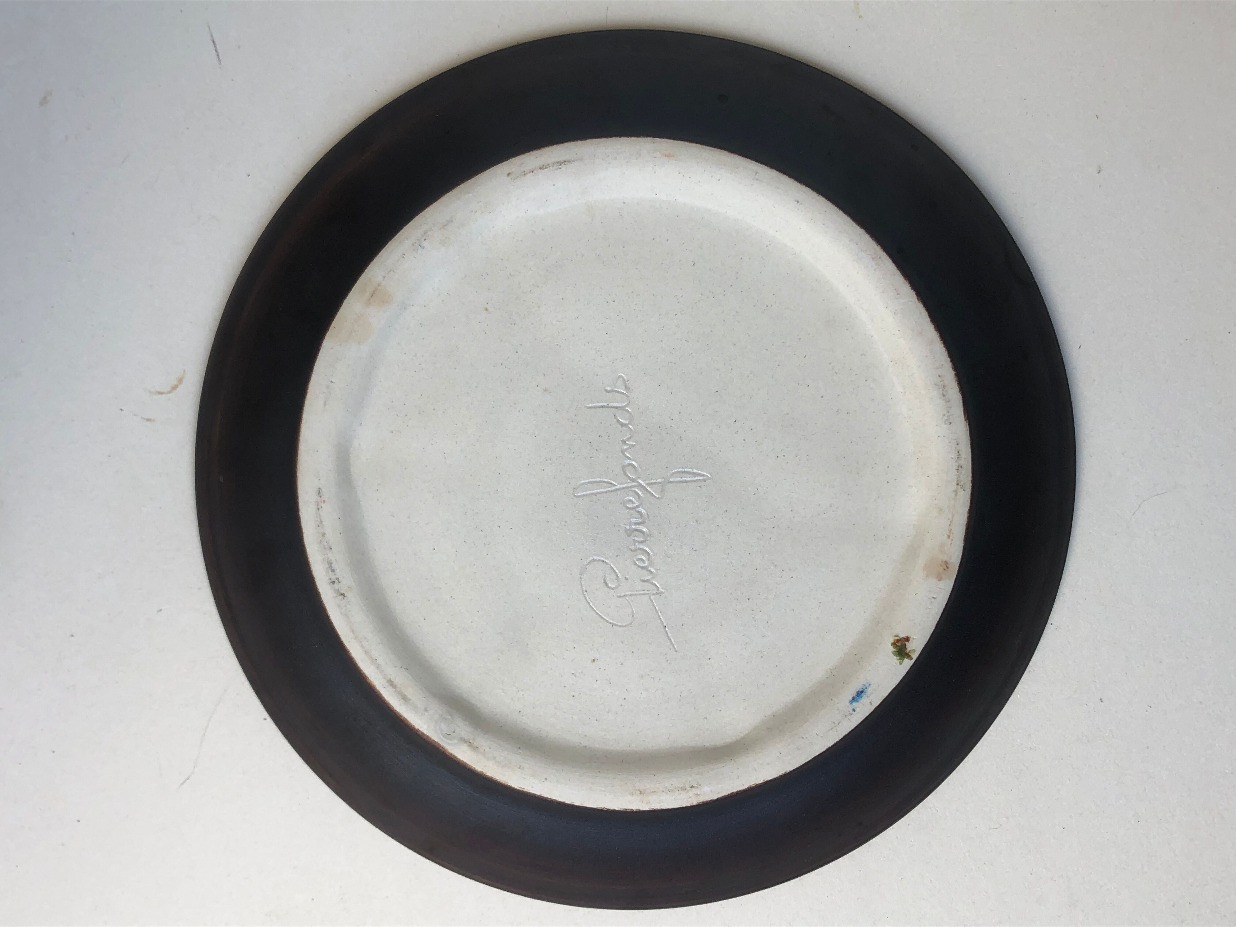 Set of 6 ceramic plates compartmentalized