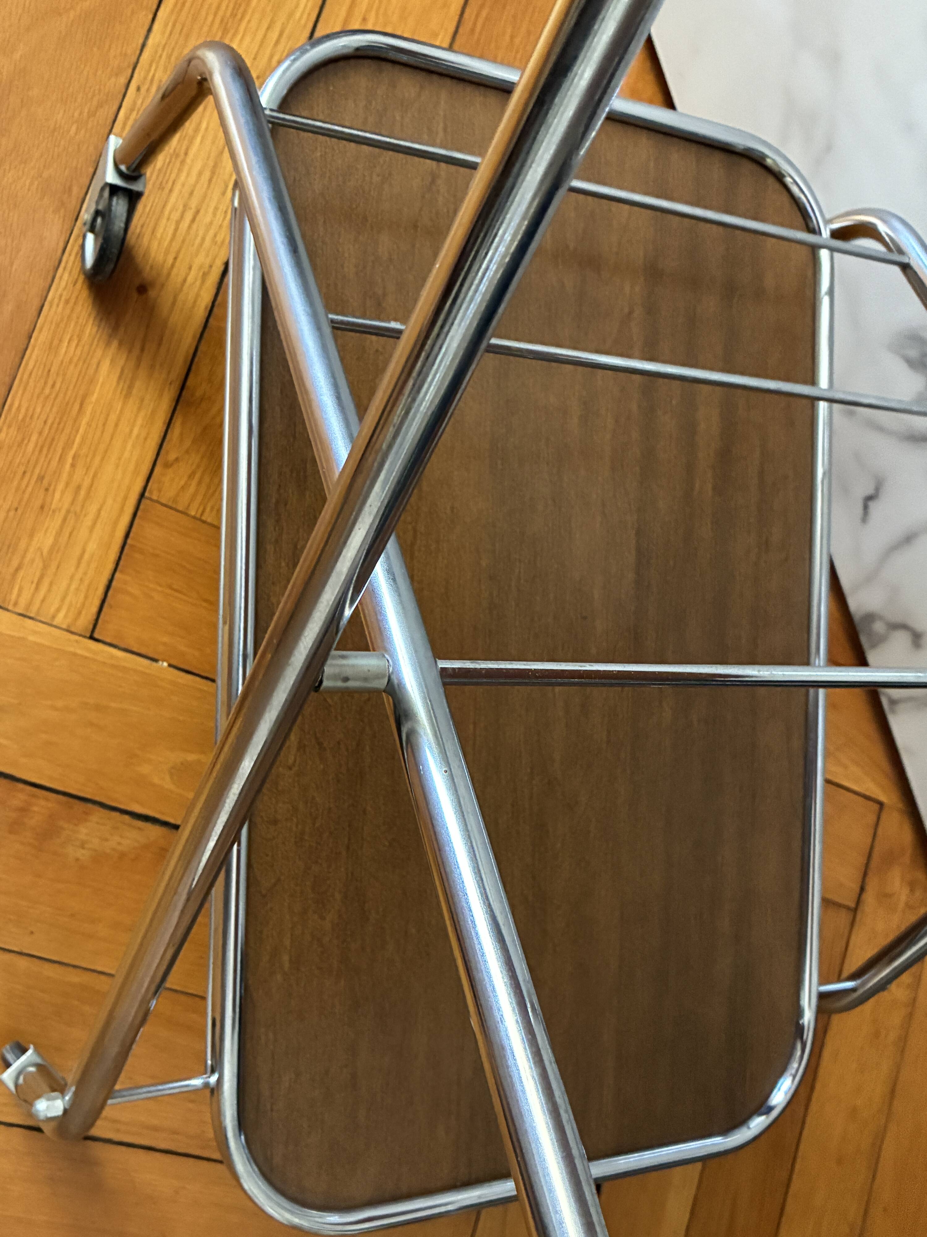 Vintage rolling dessert trolley