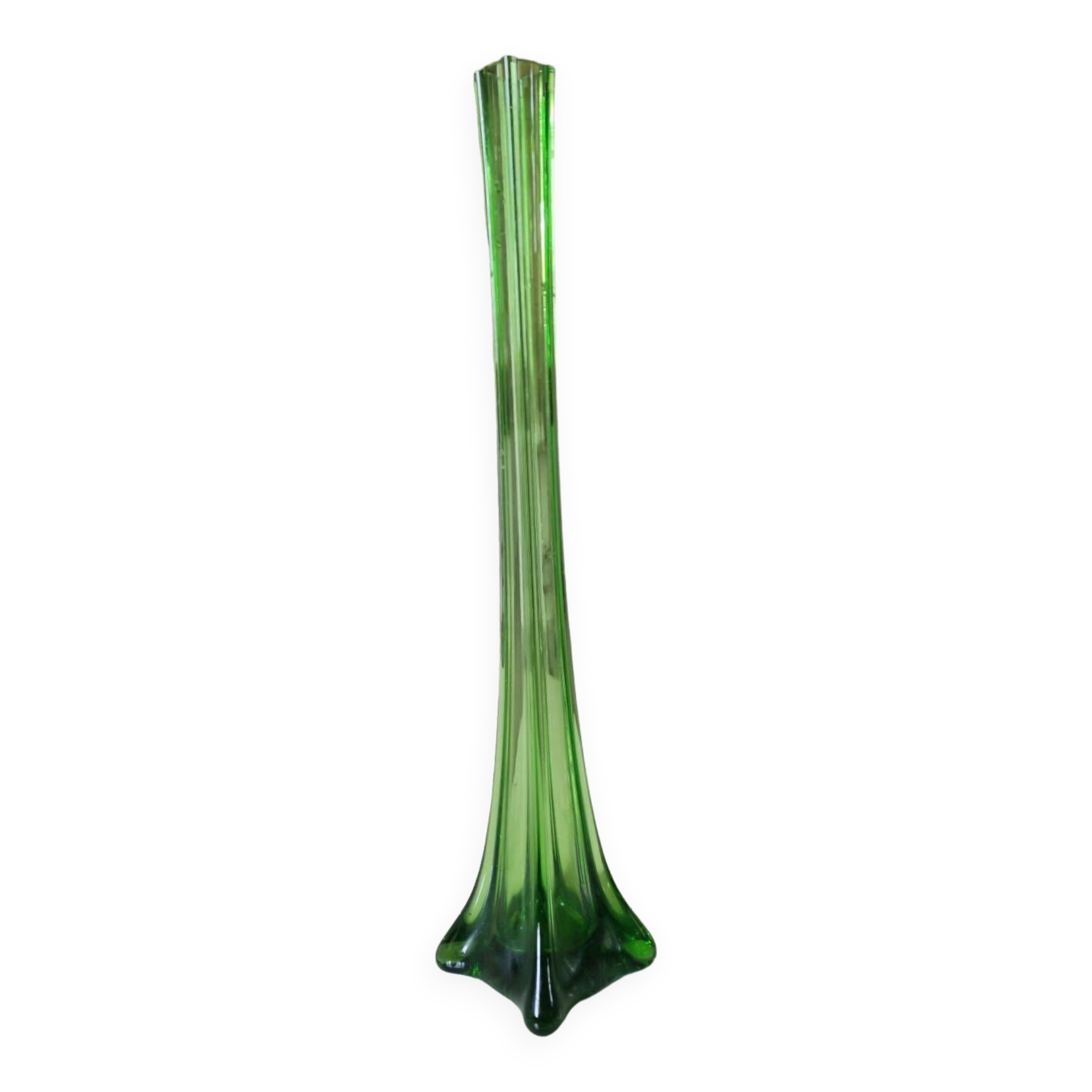 Green soliflore vase