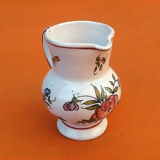 Pot à lait XIXème céramique polychrome décor floral