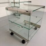 Italian design glass console storage unit by Gallotti & Radice An70