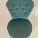 Fauteuil crapaud en velours bleu
