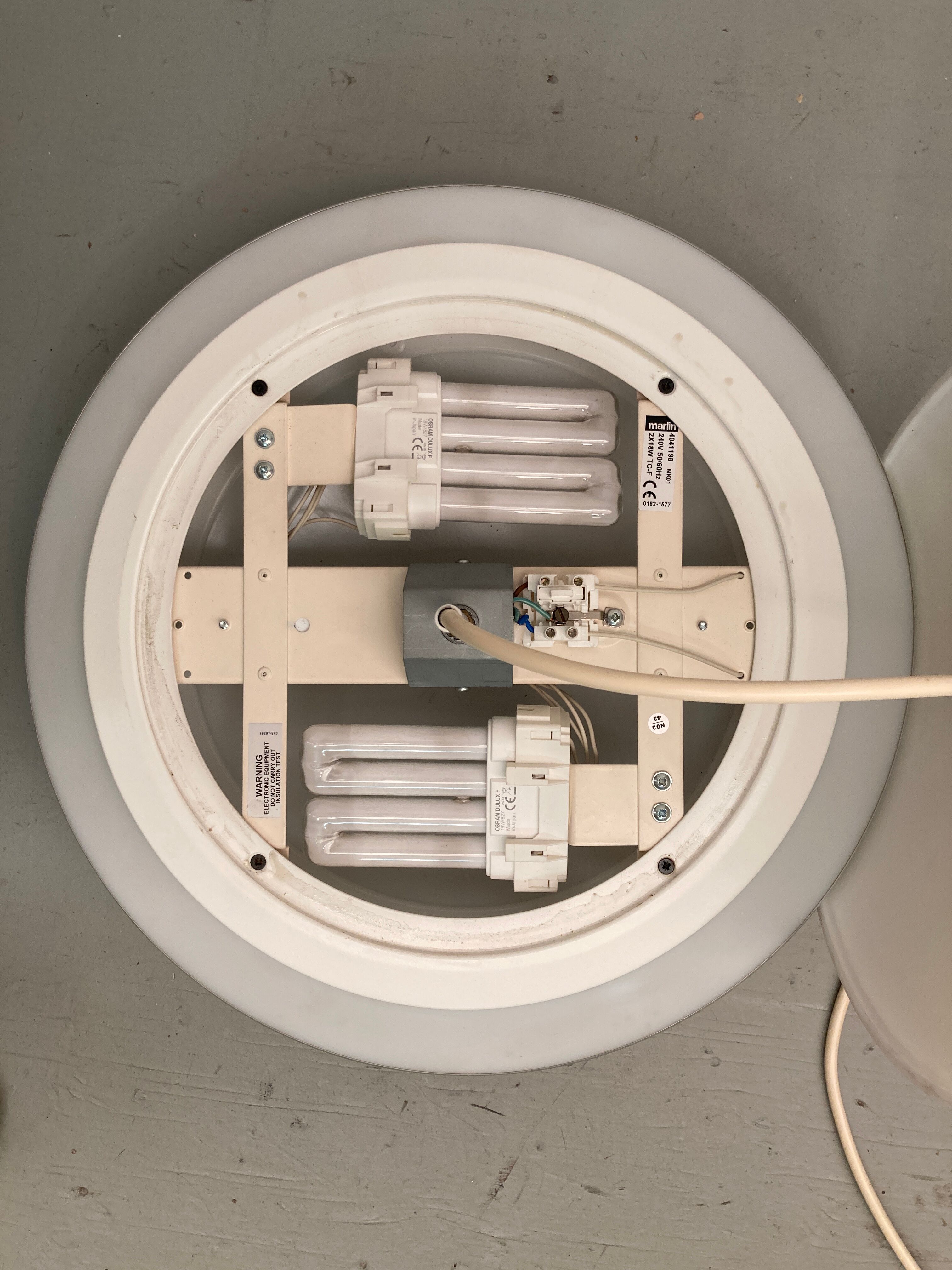 Space age UFO pendant lamp by Marlin, 1960s-1970s