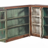 Buffet vaisselier d'angle bois viieux teck