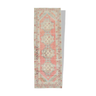 Tapis persan vintage rouge et beige 3 x 9, 98 x 285 cm SK 21187