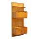 Vintage maple cabinet with drop-down front, Italian design, 1960s.