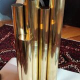 Tubular brass candlestick