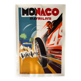 Lithograph of the 1931 Monaco Grand Prix