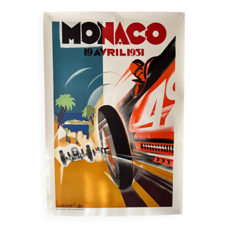 Lithographie du Grand prix de Monaco de 1931