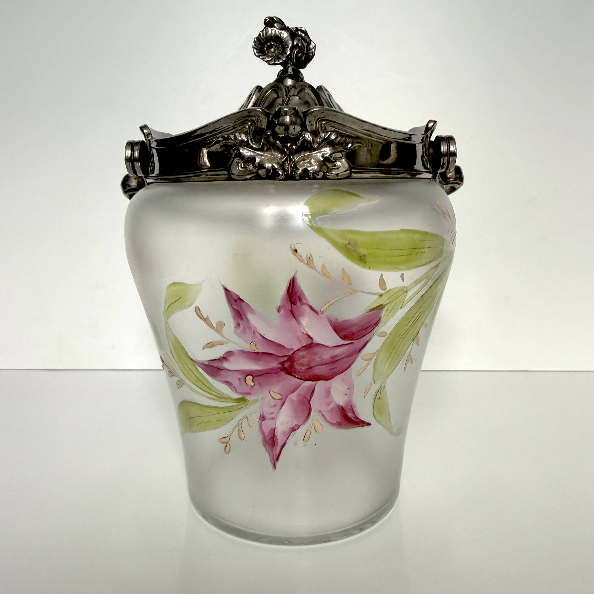 Art Nouveau biscuit jar