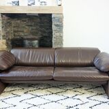 De Sede sofa DS-1023 year 70 in brown leather