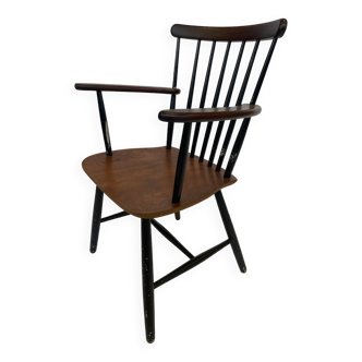Vintage Bar chair with armrests Billund Traevarefabrik Denmark Design