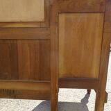 Dressing table with storage, in solid walnut