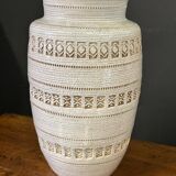 Jean Besnard (1889-1958) After, Cracked Glaze Vase with Geometric Pattern Circa 1940