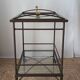 Vintage metal and glass serving cart