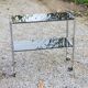 Console service of the 70s double trays smoked glass chrome base