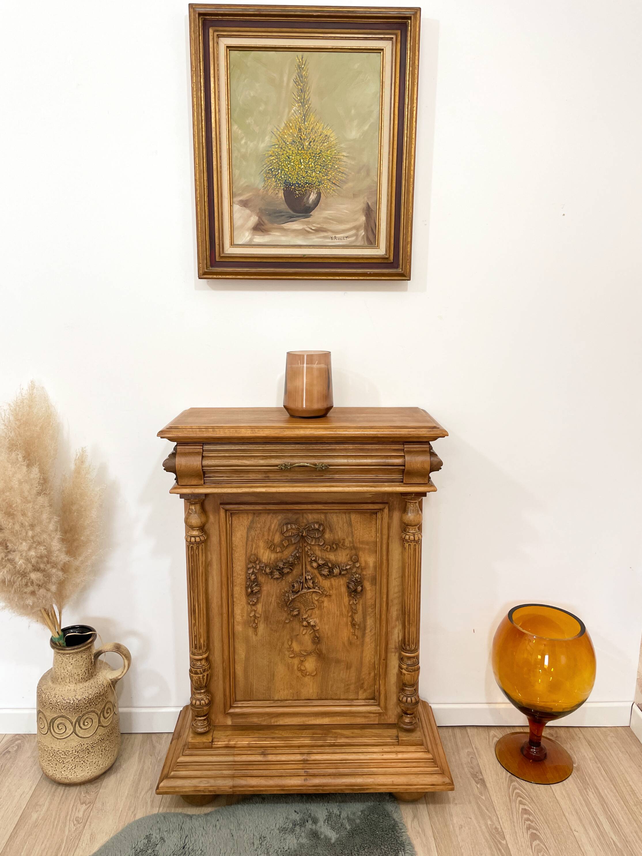Napoleon III height walnut furniture - Double decoration