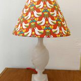 Vintage Alabaster Lamp and Bird Shade