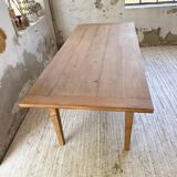 Table de ferme en pin et chêne