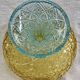 Georges Sand hollow two-tone glass compote bowl signed Portieux