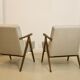 Pair of vintage armchairs design year 60 in oak
