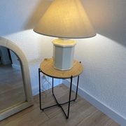 Lampe avec abat-jour naturel