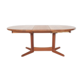Teak oval extendable dining table by Korup Stolefabrik