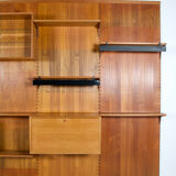 Modular wall system with panels Cado Poul Cadovius teak years 1959