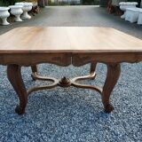 Table carrée style louis xv en merisier massif