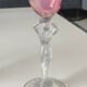 Set of 7 liqueur glasses. Royal Bayel crystal. Caryatid/Venus base.