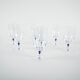 The set of Venise Saphir glasses, French design, 1970s, manufactured by Cri