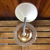 Old molded glass pendant lamp + vintage golden support