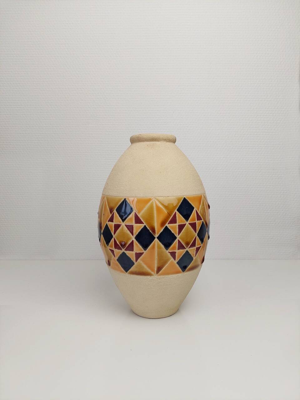 Vase céramique émaillée Art Deco.