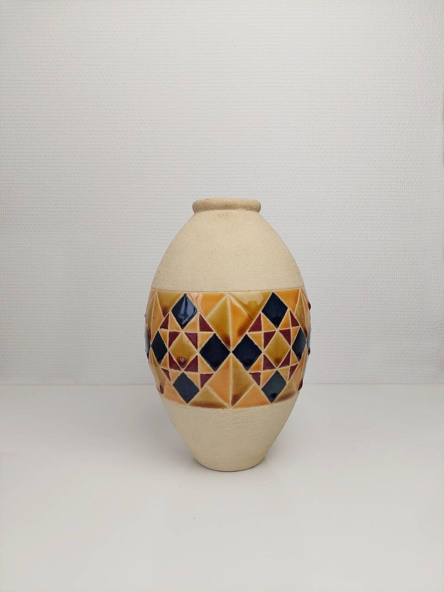 Vase céramique émaillée Art Deco.
