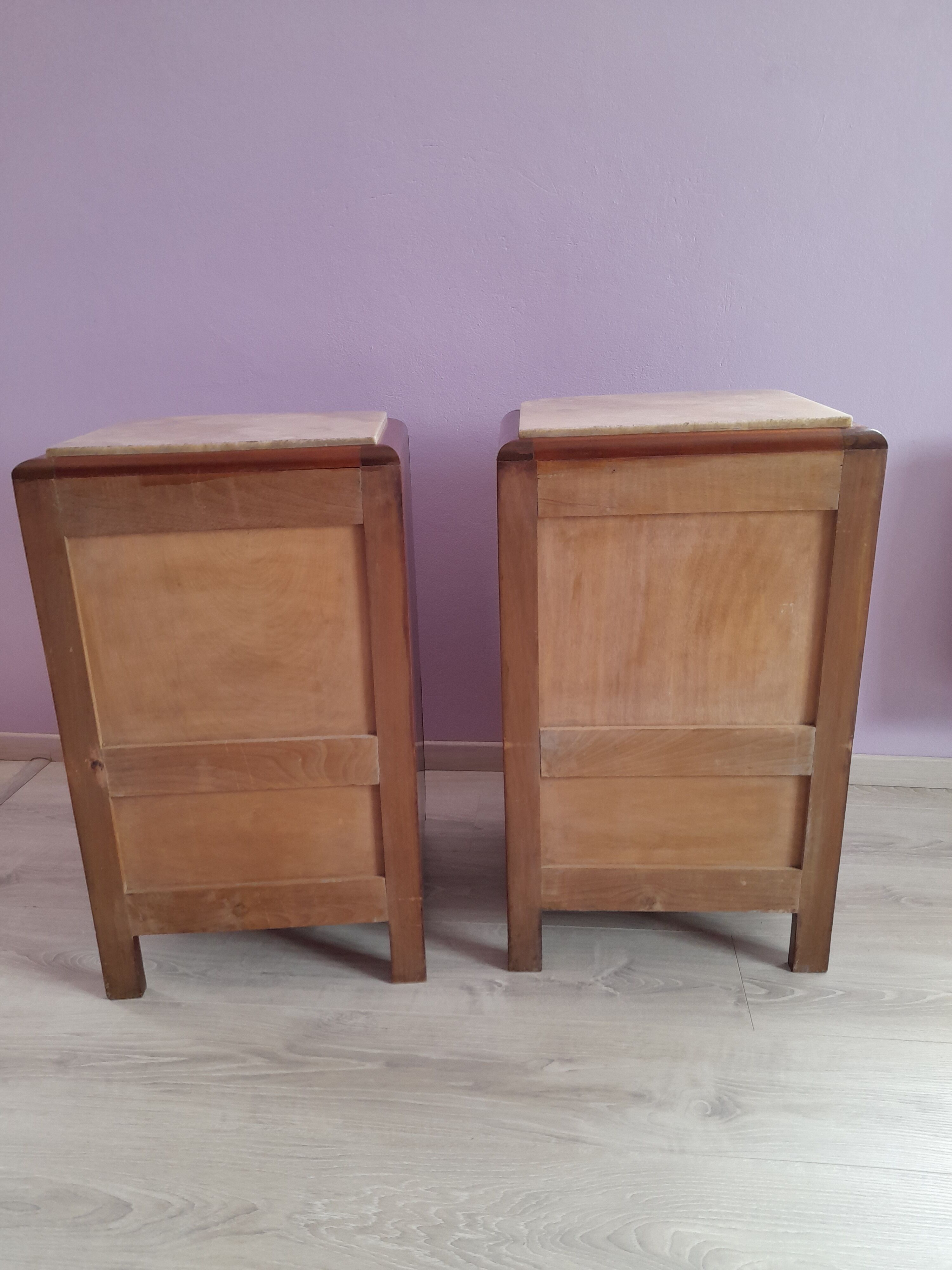 Pair of art deco bedside tables