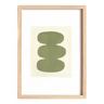 Peinture abstraite sur papier -  Lost - vert sauge - signée Eawy