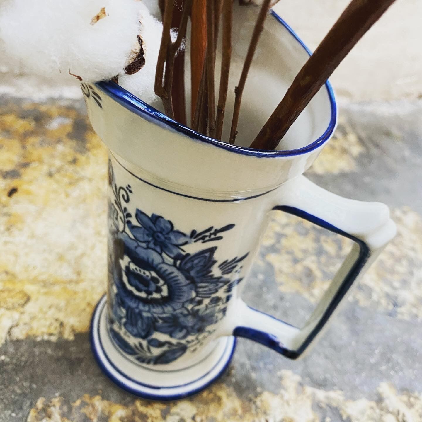 Delft earthenware pitcher / vase