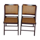 Duo de chaises pliantes cannées
