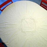 Embroidered round tablecloth